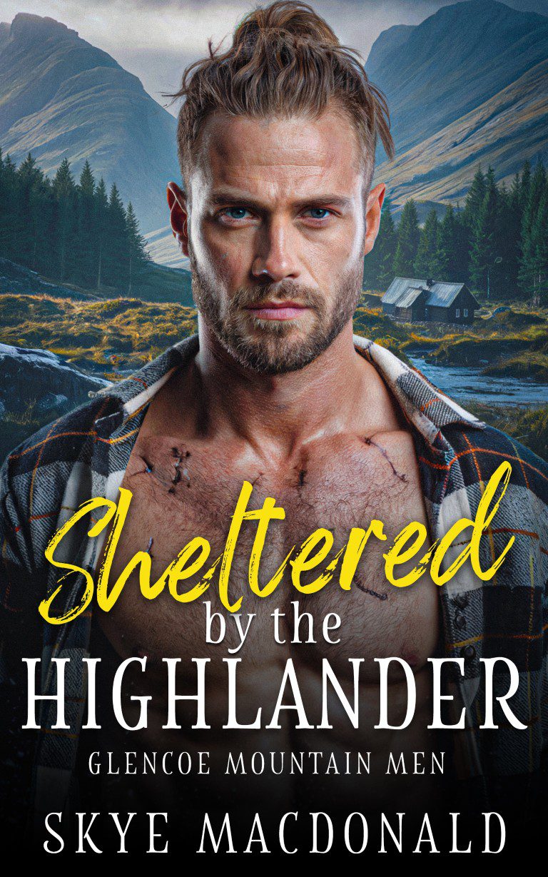 Sheltered by the Highlander Book cover by Skye macDonald