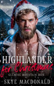 A Highlander for Christmas book cover by Skye MacDonald
