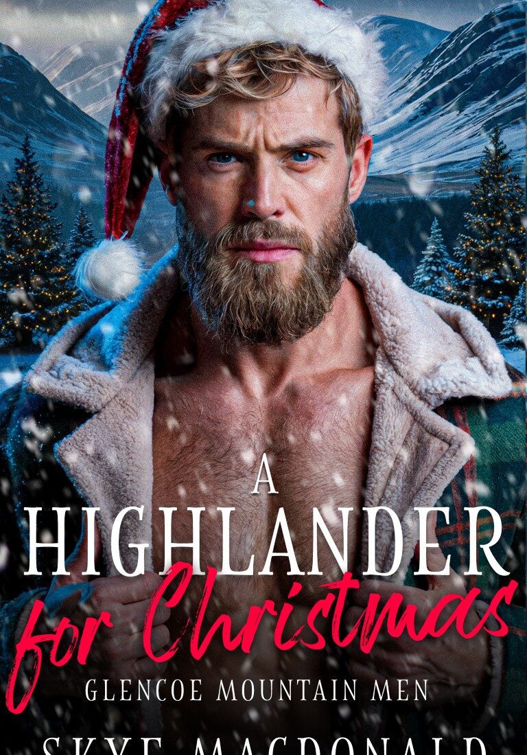 A Highlander for Christmas book cover by Skye MacDonald